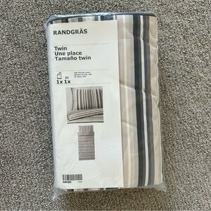 NWT IKEA RANDGRÄS Twin Duvet Cover & Pillowcase Set